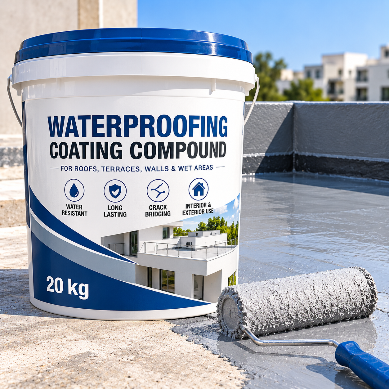 Waterproofing Coating on a Rooftop